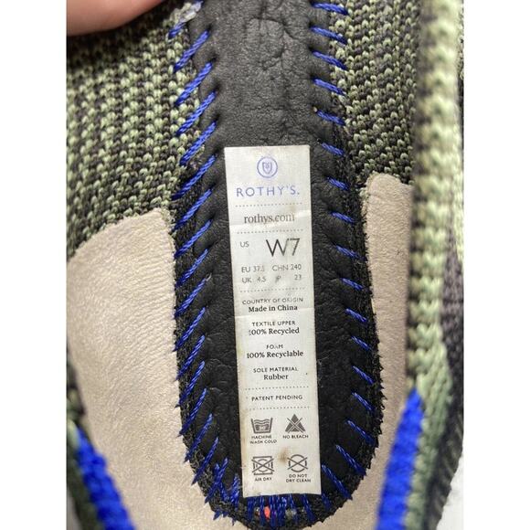 Rothy's The Point Olive Camoflauge Shoes 7 Green Ballet Flats Women's Authentic - Picture 9 of 9